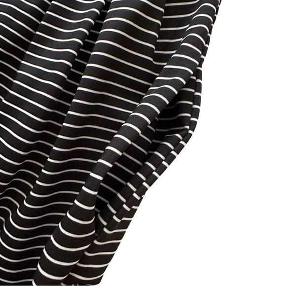 Mi Ami Black White Stripe Sleeveless Pockets Dress Size Medium NEW - Picture 9 of 12